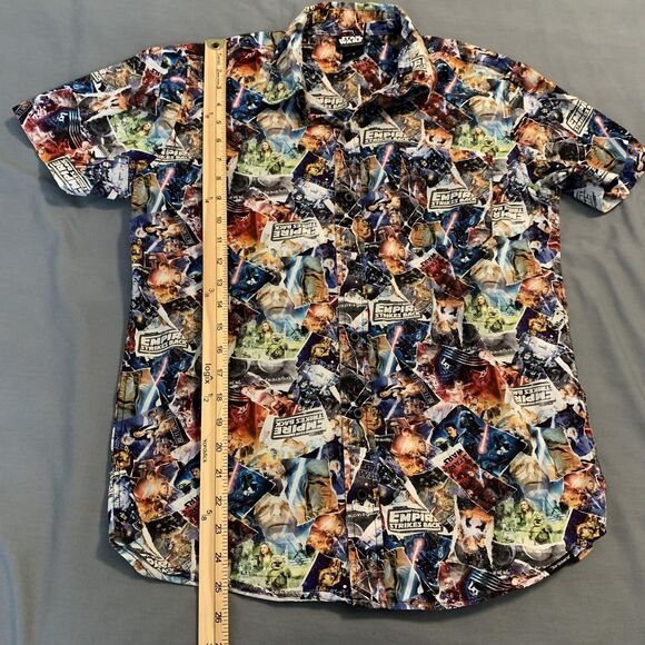 Star Wars Our Universe Shirt Mens Small Multicolor Short Sleeve Button Front - Picture 5 of 7